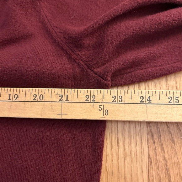 LL Bean Sweater Mens Red 1/4 Zip Pullover Long Sleeve Cotton Cashmere Large - Picture 4 of 5
